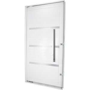 Imagem do produto PORTA LAMBRI COM FRISO COM PUXADOR RETO GRANDE 80CM - PIVOTANTE - DUAS FECHADURAS